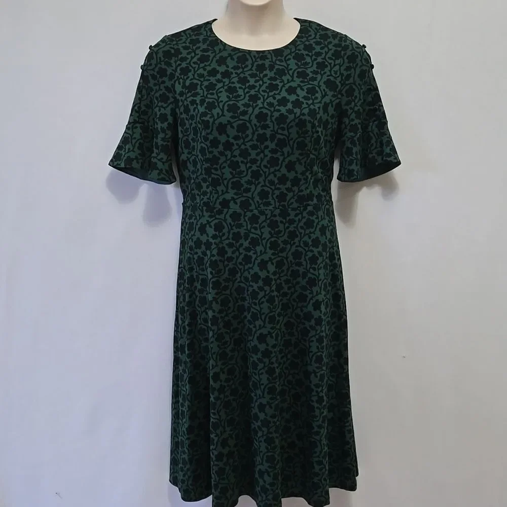 Boden Alexis Jersey Dress Suze 10 Long Tall‎ Enchanted Vines